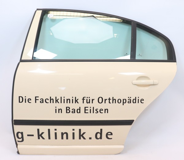 Tür hinten links Fahrerseite Skoda Superb 3U Hellelfenbein LF1G 3U5833051B