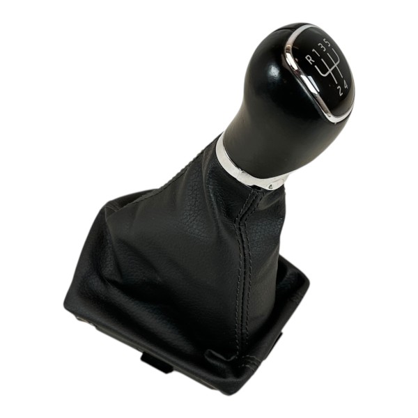 Schaltknauf Schaltsack 5 Gang Leder Skoda Octavia 5E schwarz chrom 5E1711113CM