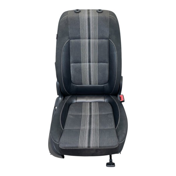 Sitz vorne rechts Beifahrersitz Leder Stoff VW Sharan 7N schwarz grau titan