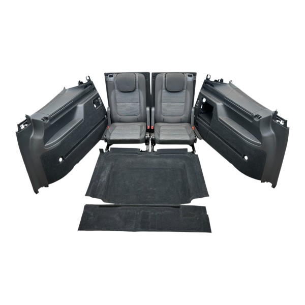 7 Sitzer Umrüstsatz Sitze Verkleidungen Stoff Seat Alhambra VW Sharan 7N schwarz