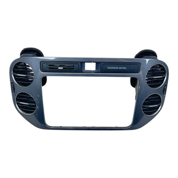 Lüftungsdüse Mitte Luftausströmer VW Tiguan 5N satinschwarz Alu 5N0858069J