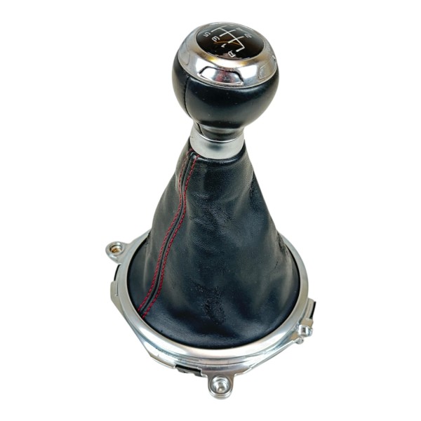 Schaltknauf Schaltsack 6 Gang Leder Audi TT 8J schwarz rot 8J0711113E
