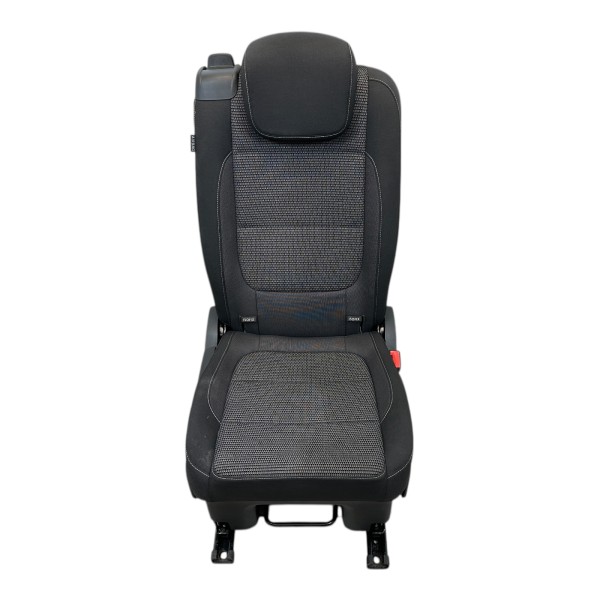 Rücksitz Einzelsitz hinten rechts Stoff VW Sharan 7N schwarz grau BY