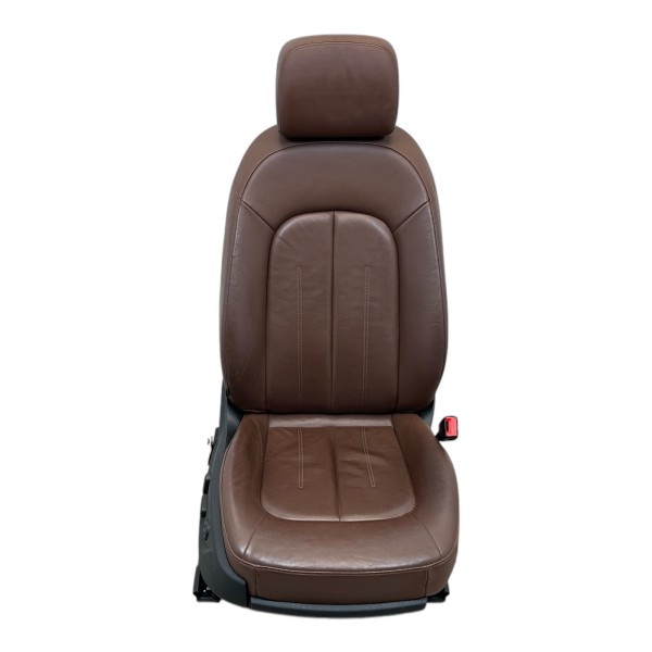Sitz vorne rechts Beifahrersitz Sitzheizung Leder Audi A6 4G nougatbraun N5D/VB
