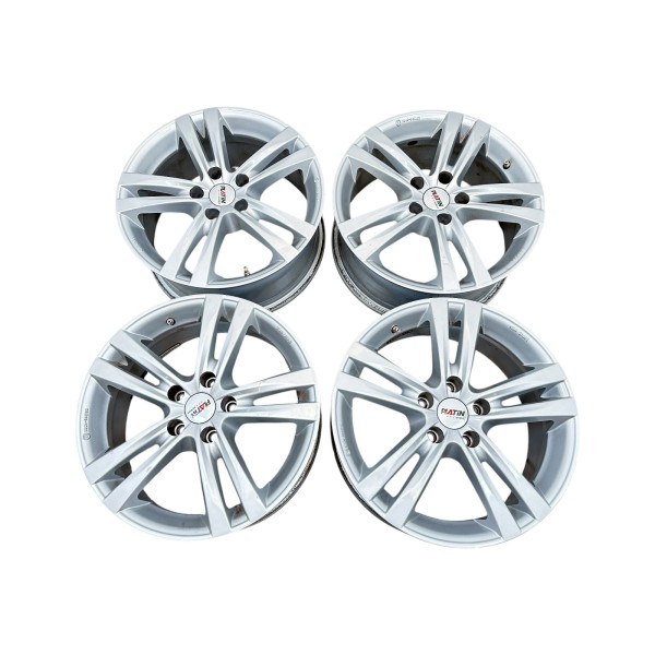 Alufelgen Satz Platin 7,5x17 ET43 5x112 KBA 51661 Audi A3 Seat Skoda VW Golf