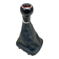 Gear knob shift boot 6-speed Audi S1 ​​8X black silver 8X0863278K