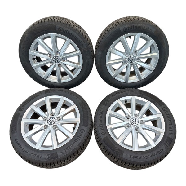 Kompletträder Allwetter Alufelgen Novara 6,5x16 ET46 VW Golf 7 5G0601025BQ