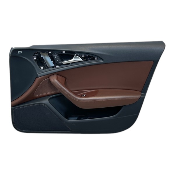 Türverkleidung vorne rechts Türpappe Leder Audi A6 4G nougatbraun N5D/VB