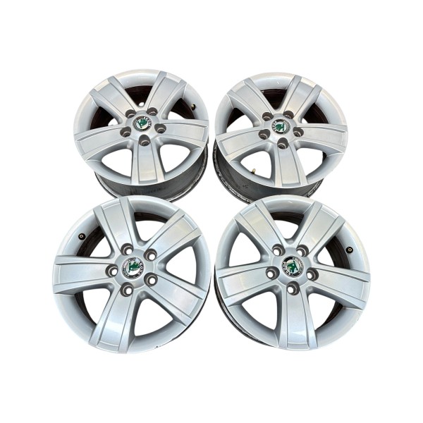 Alufelgen Satz Pyxis 6,5x15 ET50 5x112 Skoda Octavia 1Z 1Z0601025S