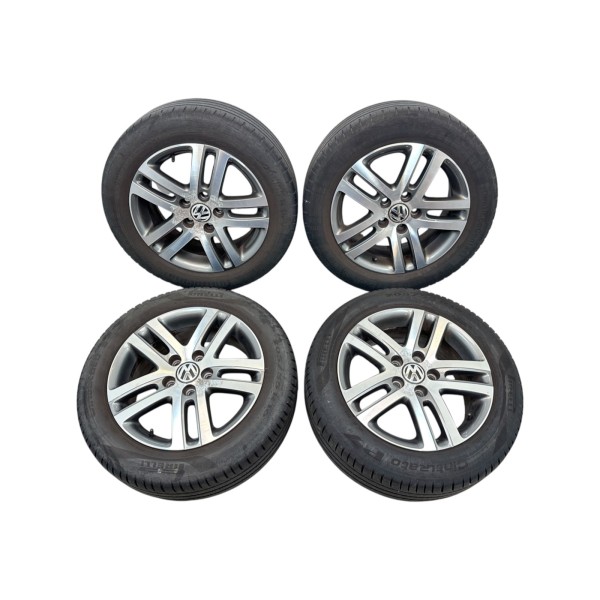 Komplettradsatz Sommerreifen 205/55R16 Felge 6,5x16 VW Golf 6 Touran 1K0601025BM