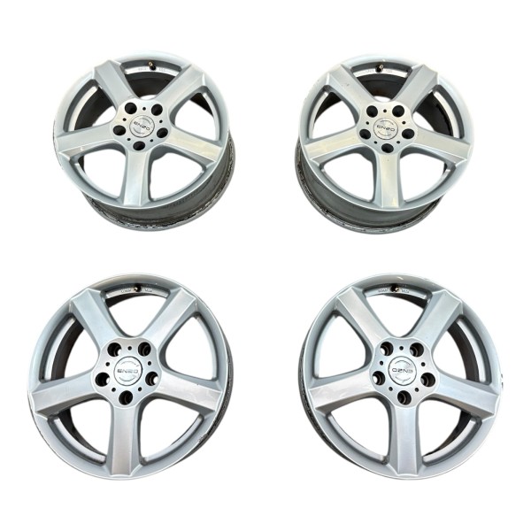 Alufelgen Satz Felgen Enzo 7x16 ET40 5x112 silber Audi A4 8E 8H A6 4F