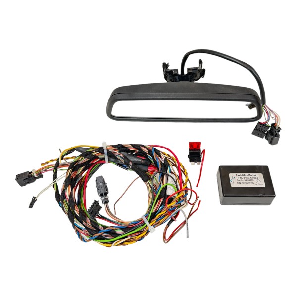 Innenraumspiegel Taxi Spiegel schwarz Hale Electronic Kabelbaum VW Caddy 2K