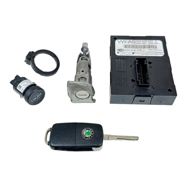 Schlosssatz KESSY Funkfernbedienung Start Stop Knopf Skoda Superb 3T 5K0959434A