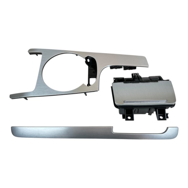Dekorblenden Mittelkonsole Ascher Handschuhfach Audi TT 8J Alu silber 8J1863916C