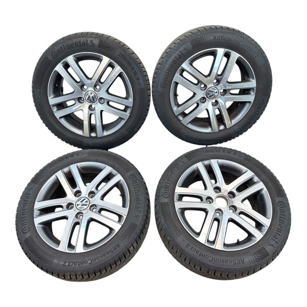 Komplettradsatz Allwetter 205/55R16 Felge 6,5x16 VW Golf 6 Touran 1K0601025BM