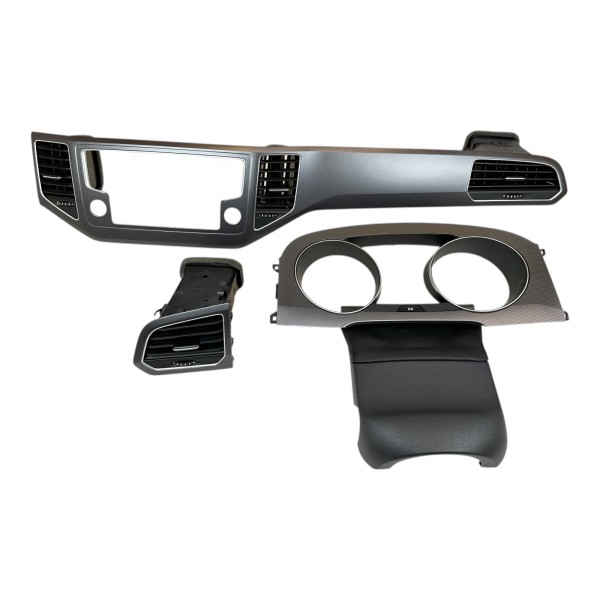 Dekorblenden Set Armaturenbrett Lüftungsdüsen VW Golf Sportsvan 517858061F