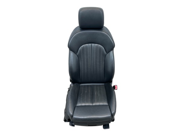 Sitz vorne rechts Beifahrersitz Sitzheizung Leder Audi A6 4G schwarz N1V/QE