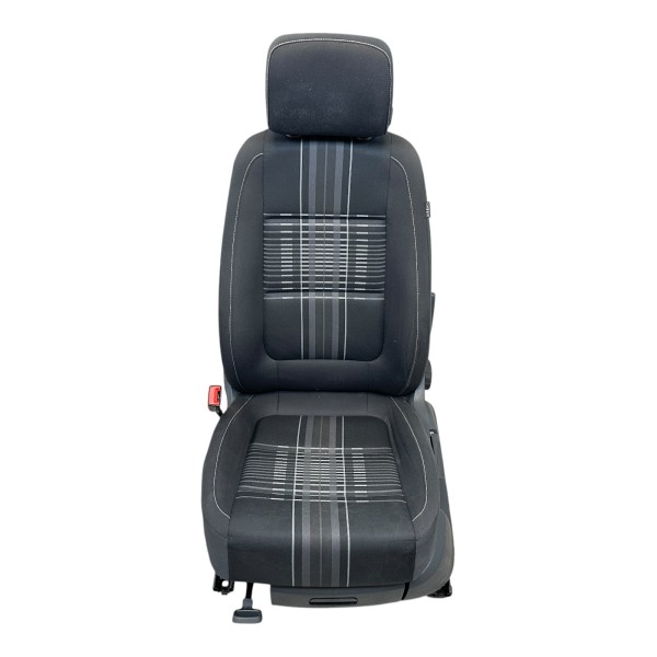 Sitz links Fahrersitz Sitzheizung Stoff VW Tiguan 5N Facelift schwarz grau 60
