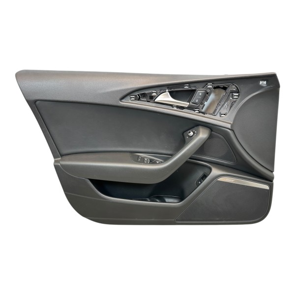 Türverkleidung vorne links Türpappe Leder Audi A6 4G soul schwarz N1V/QE