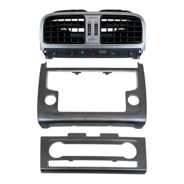 Lüftungsdüse Mitte Dekorleisten VW Polo 6R Facelift deep inox alu 6C0819728A