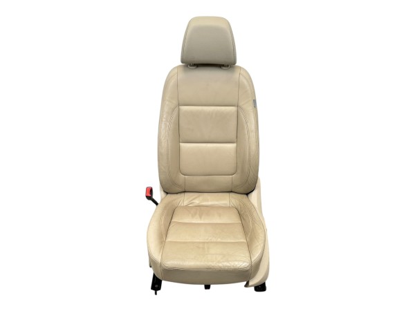Sitz vorne links Fahrersitz Sitzheizung Leder VW Tiguan 5N Cornsilkbeige YY