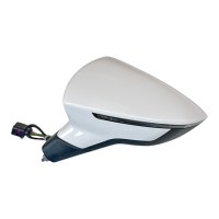 Miroir extérieur rétroviseur latérale pliable sur le siège gauche leon 5f weiss lb9a 5f1857507p